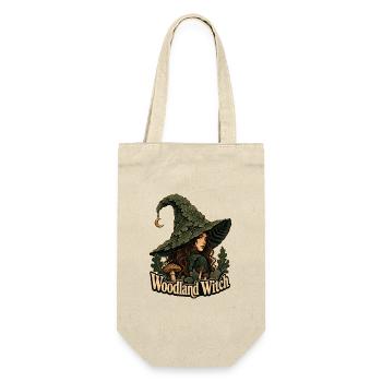 Dark Woodland Witch, Woodland Witch Leaf Hat Cresc - Gift Bag for Bottles - nature - Front