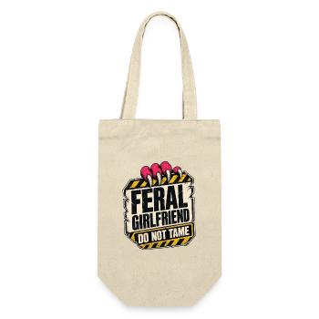 Petite amie sauvage, ne domptez pas l’humour des femmes chaotiques - Sac à bouteille - nature - Devant