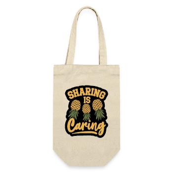 Swinger Pineapple Sharing Is Caring Lifestyle Symbol - Gift Bag for Bottles - nature - Front