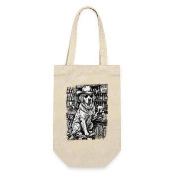 Chien cowboy Bière drôle Golden Retriever - Sac à bouteille - nature - Devant