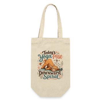 Yoga Cow Downward Spiral - Gift Bag for Bottles - nature - Front