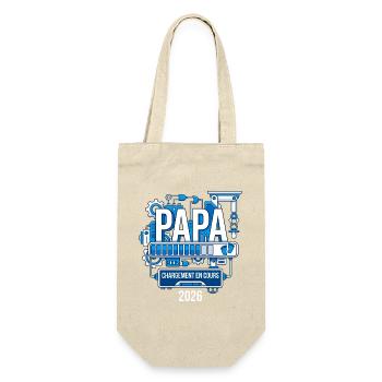 Papa Chargement En Cours 2026 Cadeau Futur Papa - Sac à bouteille - nature - Devant