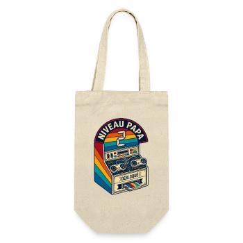 Niveau Papa 2 Débloqué Cadeau Rétro Vintage - Sac à bouteille - nature - Devant