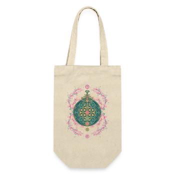 Spiritualité Géométrie Sacrée Fleur de Lotus Zen - Sac à bouteille - nature - Devant