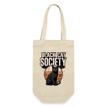 Black Cat Halloween – Black Cat Gesellschaft - Geschenkbeutel für Flaschen - Natur - Vorne