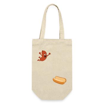 Hot-dog saute dans le pain – Hot-dog pour le 4 juillet - Sac à bouteille - nature - Devant