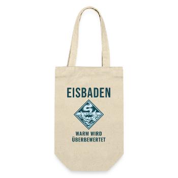 Eisbaden Warm Wird Überbewertet Winterbaden - Geschenkbeutel für Flaschen - Natur - Vorne