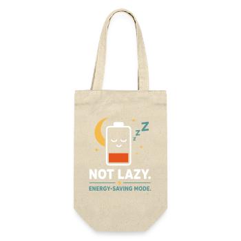 Pas un T-shirt paresseux en mode économie d’énergie - Sac à bouteille - nature - Devant