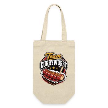 Team Currywurst | Fast Food Kult - Geschenkbeutel für Flaschen - Natur - Vorne