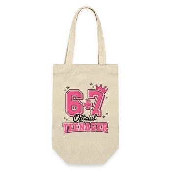 13th Birthday Shirt Funny Meme 67th Birthday 13 - Gift Bag for Bottles - nature - Front