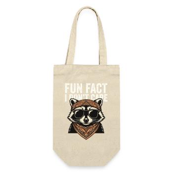 Lustiger Sarkastischer Fun Fact Ist Mir Egal - Geschenkbeutel für Flaschen - Natur - Vorne