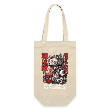 Katze Ich Bin gegen Morgende Allergisch - Geschenkbeutel für Flaschen - Natur - Vorne