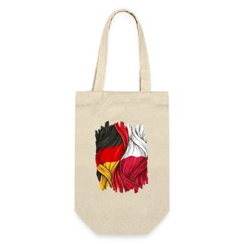 Proud of the Germany and Poland flag - Gift Bag for Bottles - nature - Front
