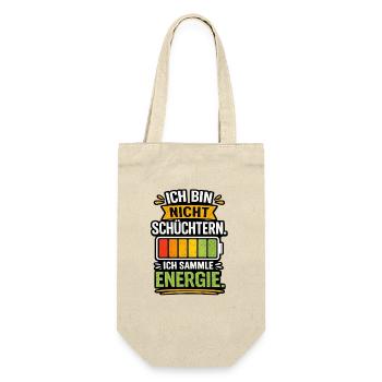 Ich bin nicht schüchtern, ich sammle Energie - Geschenkbeutel für Flaschen - Natur - Vorne