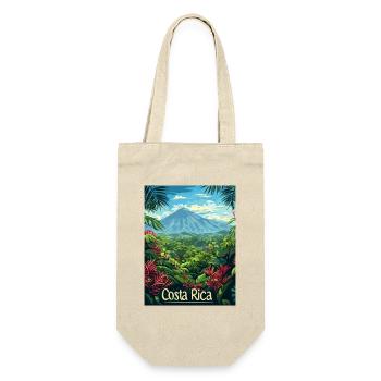 Costa Rica Tropische Landschaft Abenteuer - Geschenkbeutel für Flaschen - Natur - Vorne