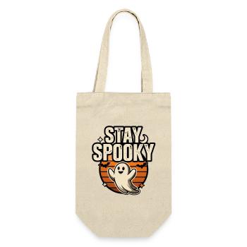 Cute Ghost Halloween – Bleib gruselig - Geschenkbeutel für Flaschen - Natur - Vorne