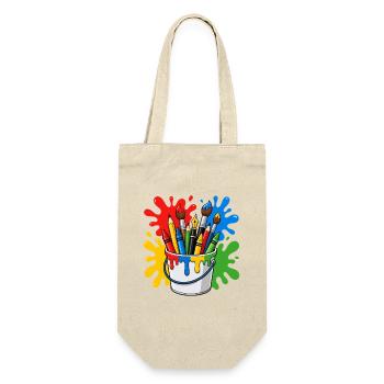 Dessin, peintre, artiste, pinceau, art coloré - Sac à bouteille - nature - Devant
