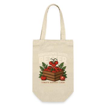 Homegrown Tomaten Ernte Crew - Geschenkbeutel für Flaschen - Natur - Vorne