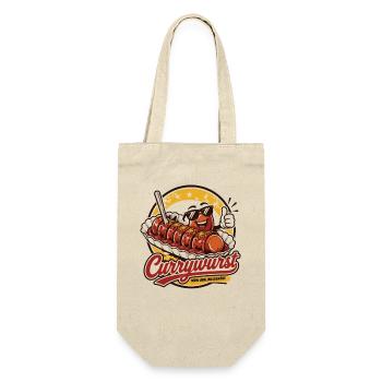 Currywurst - mein Lieblingsgemüse | Fast Food Kult - Geschenkbeutel für Flaschen - Natur - Vorne