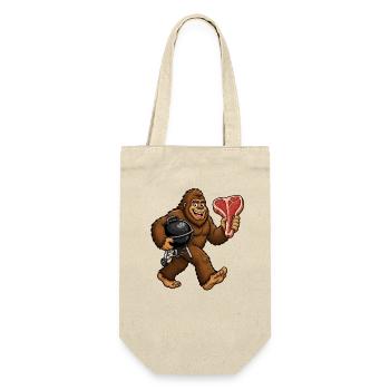Bigfoot grillen, Sasquatch BBQ - Geschenkbeutel für Flaschen - Natur - Vorne