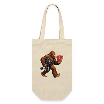 Bigfoot grillen, Sasquatch BBQ - Geschenkbeutel für Flaschen - Natur - Vorne