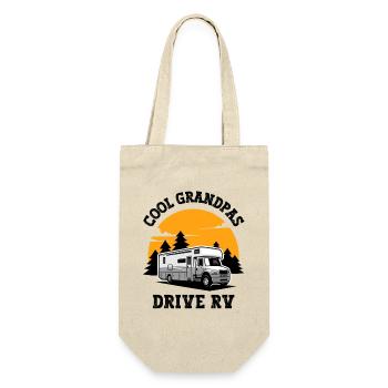 Cool Grandpas Wohnmobil - Geschenkbeutel für Flaschen - Natur - Vorne