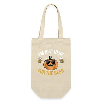 I'm just here for the Beer - Halloween Pumpkin Par - Geschenkbeutel für Flaschen - Natur - Vorne