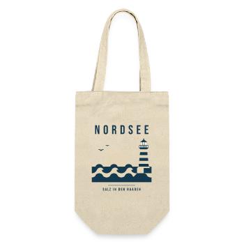 Nordsee Salz In Den Haaren Küste Meer - Geschenkbeutel für Flaschen - Natur - Vorne