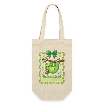 Lustiger Sarkastischer Fun Fact Ist Mir Egal - Geschenkbeutel für Flaschen - Natur - Vorne