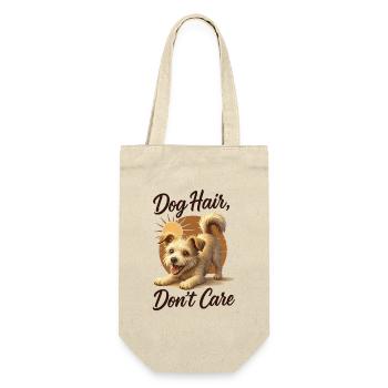 Hundehaare kümmern sich nicht um Welpenhaare überall Merch - Geschenkbeutel für Flaschen - Natur - Vorne