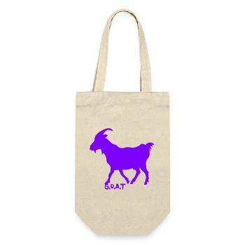 G.O.A.T. Ziege lila - Geschenkbeutel für Flaschen - Natur - Vorne