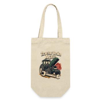 Traktor ist wieder kaputt Bauernhof-Humor Bauernreparatur-Witz - Geschenkbeutel für Flaschen - Natur - Vorne