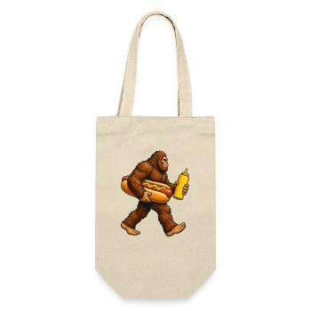 Bigfoot-Hotdog zum 4. Juli – Lustiger Hotdog mit B - Geschenkbeutel für Flaschen - Natur - Vorne