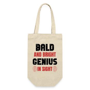 Bald Genius Quote - Gift Bag for Bottles - nature - Front
