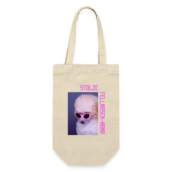 Stolze Fellnasen-Mama - Geschenkbeutel für Flaschen - Natur - Vorne