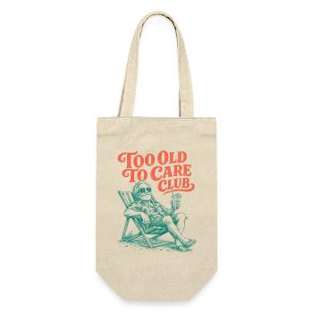 Too Old To Care Club Opa-Urlaub - Geschenkbeutel für Flaschen - Natur - Vorne