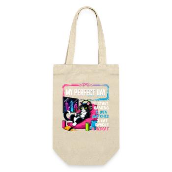 Gamer Gaming Cat Video Game - Geschenkbeutel für Flaschen - Natur - Vorne
