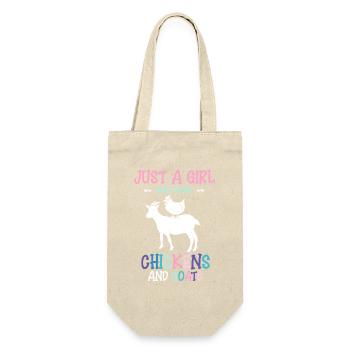 Juste une fille qui aime les poulets et les chèvres - Sac à bouteille - nature - Devant