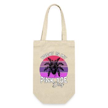 Pinkzeh Rosafuss Tarantel - Geschenkbeutel für Flaschen - Natur - Vorne