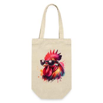 rooster motif - Gift Bag for Bottles - nature - Front