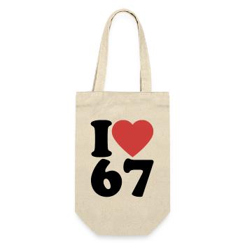 J’aime six sept | Duo numéros 6 et 7 - Sac à bouteille - nature - Devant