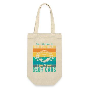 Retirement Plan Build Slot Cars Slotracing Gift - Geschenkbeutel für Flaschen - Natur - Vorne