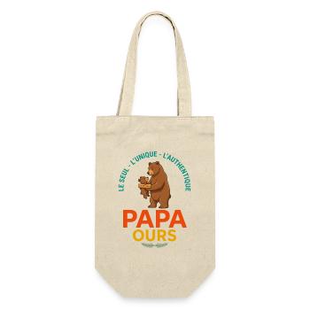 Papa Ours L'Authentique Cadeau Fête Des Pères - Sac à bouteille - nature - Devant