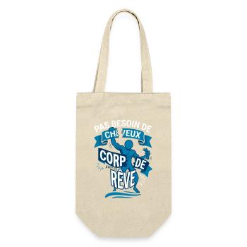 Chauve Et Musclé Corps De Rêve Humour - Sac à bouteille - nature - Devant