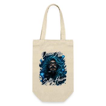 Ocean Air Salty Hair Tauchen Meer Quallen - Geschenkbeutel für Flaschen - Natur - Vorne