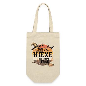  Meine Lieblingshexe Ist Meine Frau Hexe Halloween - Geschenkbeutel für Flaschen - Natur - Vorne