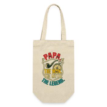 Papa The Man The Myth The Legend Retro - Gift Bag for Bottles - nature - Front