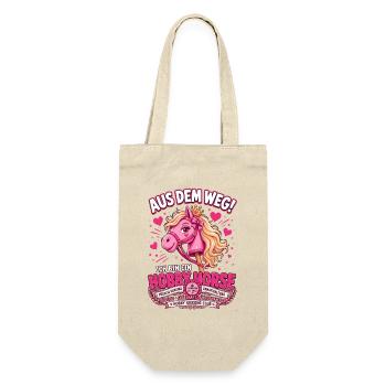 Aus dem Weg Ich bin ein Hobby Horse - Geschenkbeutel für Flaschen - Natur - Vorne
