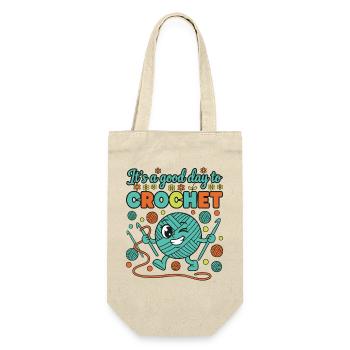 C’est un bon jour pour crocheter Drôle d’amateur de crochet - Sac à bouteille - nature - Devant
