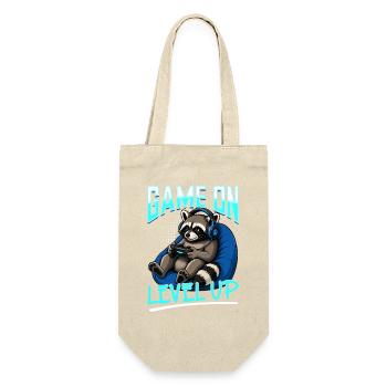 Gamer Gaming Raccoon Video Game - Geschenkbeutel für Flaschen - Natur - Vorne